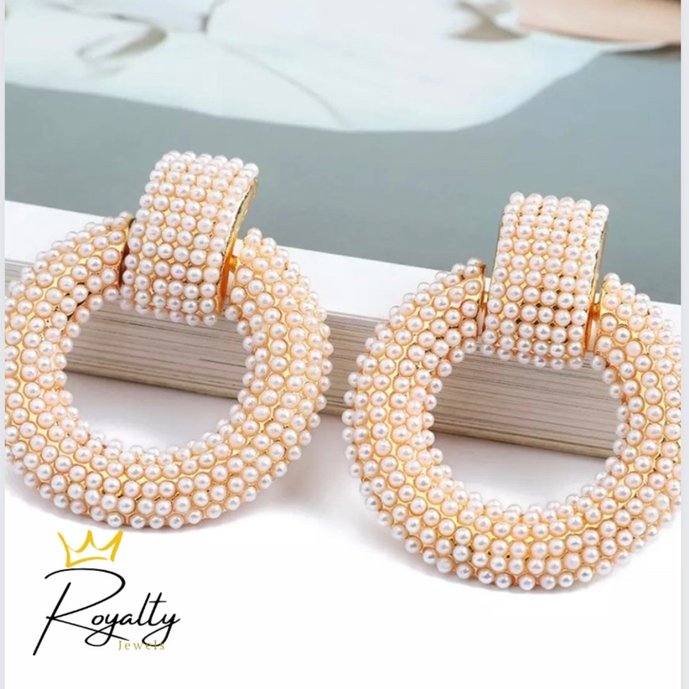 New Statement Pearl Royalty Jewels Statement Earrings